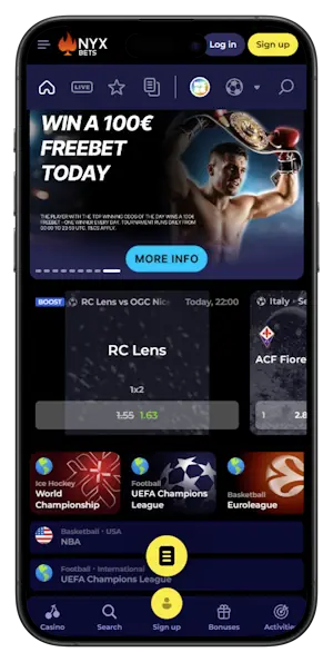 Nyxbets mobiele casino