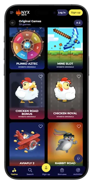 Nyx Bets app